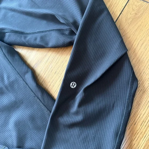Lululemon Wunder Train Ribbed Black Leggings size 10 - Picture 2 of 3